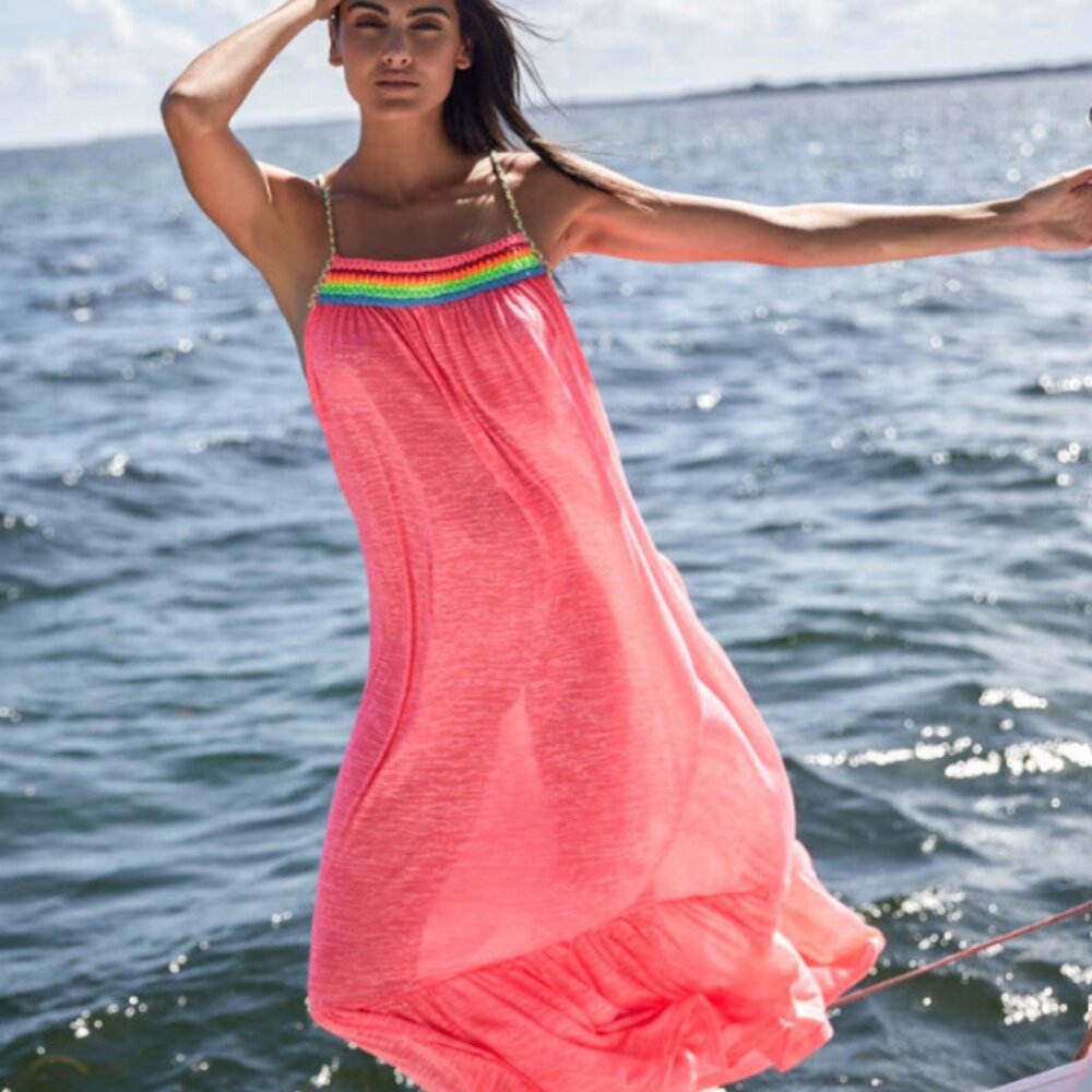 Pitusa Braided Low Back Dress, Hot Pink, Standard, NWT